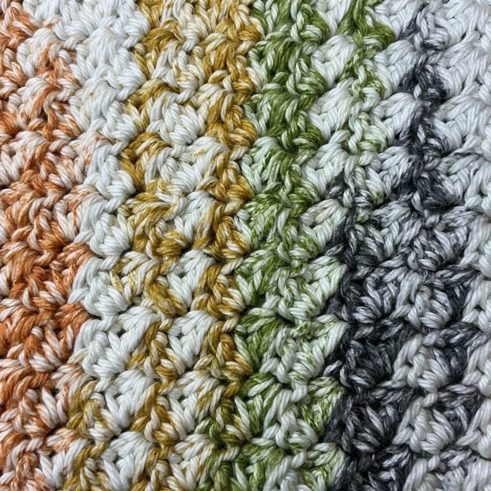 Crochet Dishcloth Washcloth Cotton Yarn Colorful‎ Handcrafted Handmade Hang Loop